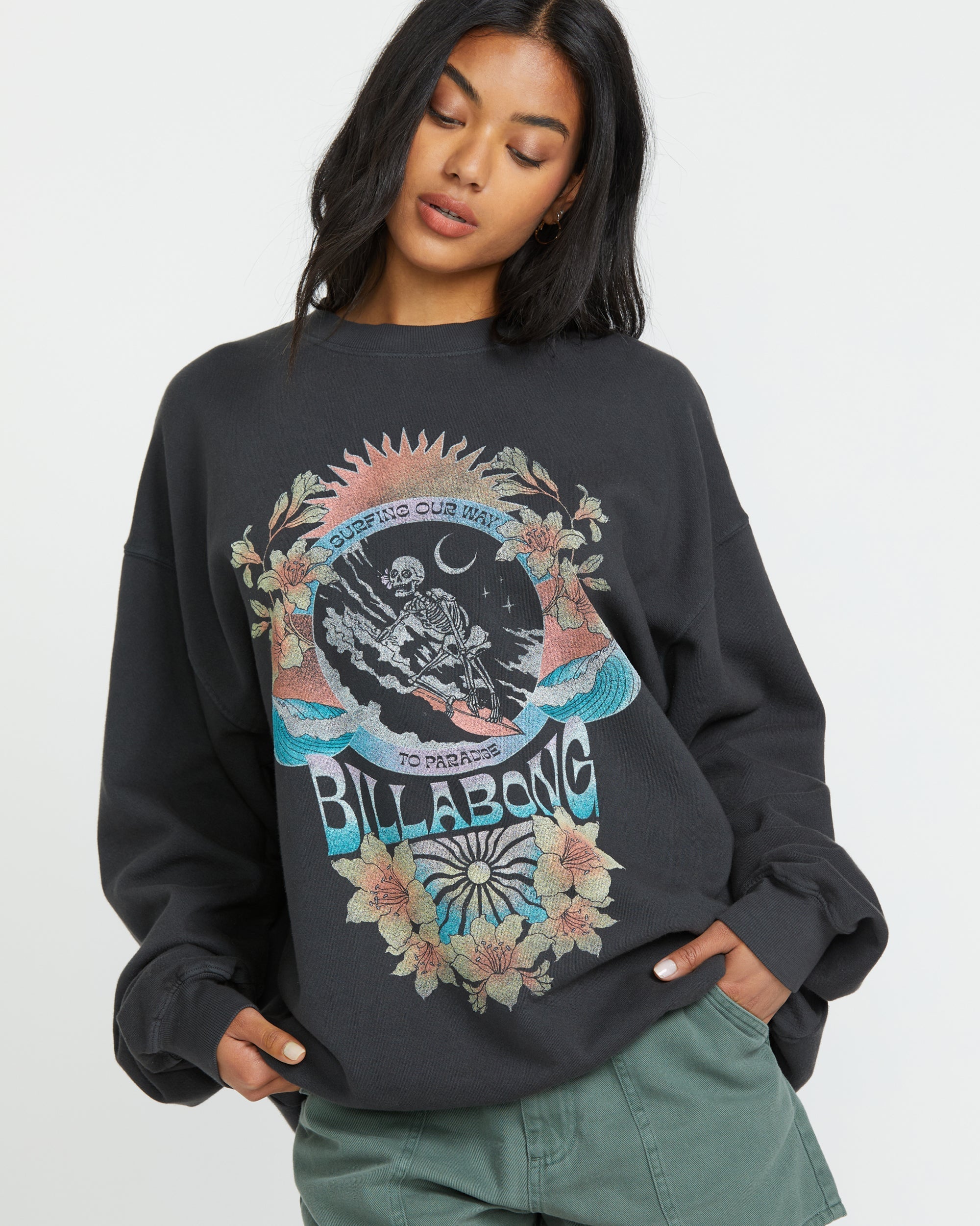 Ride In Crew Sweatshirt - Black Sands - Image 2