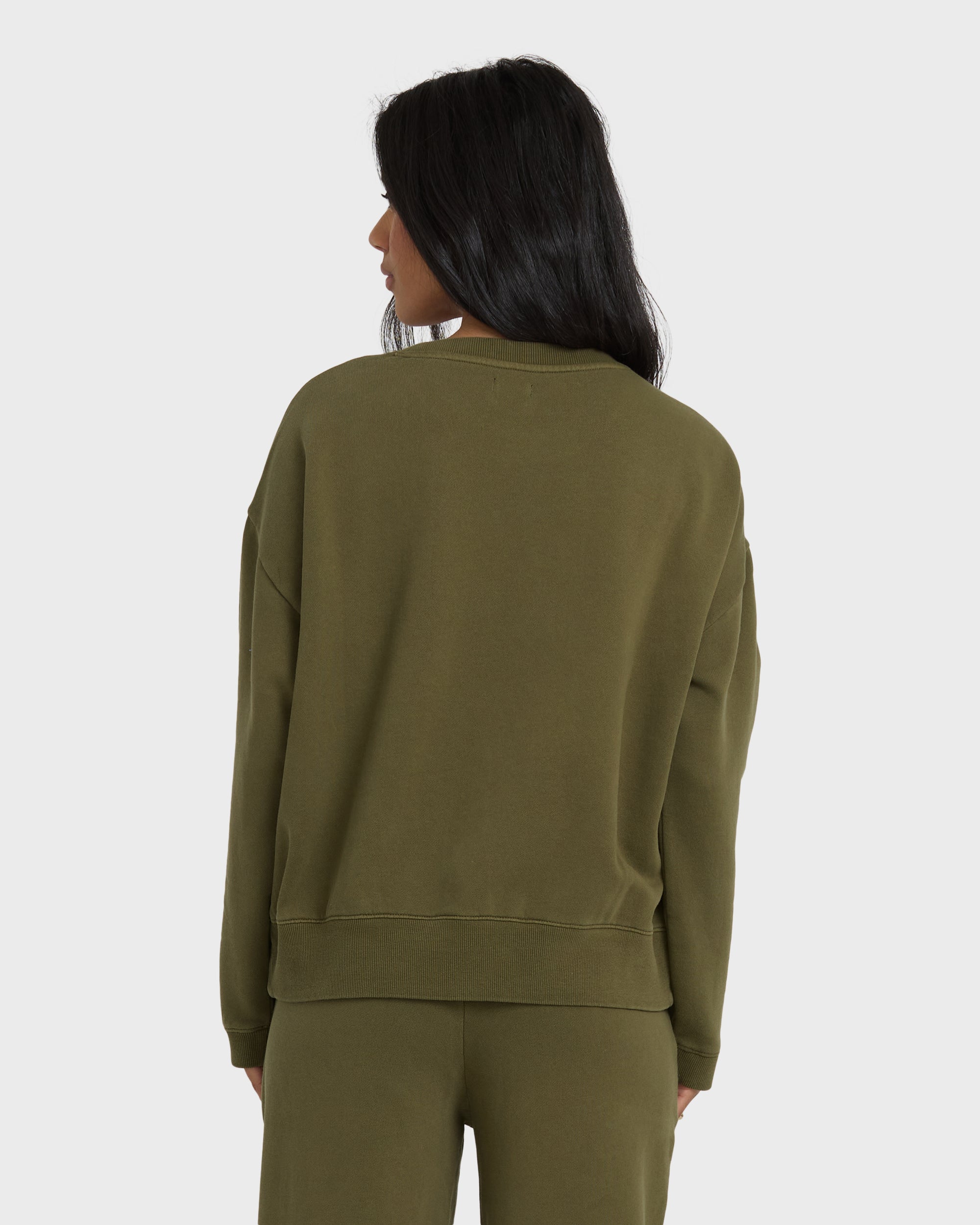 Sightseer Wave Crewneck Sweatshirt - Martini Olive - Image 7
