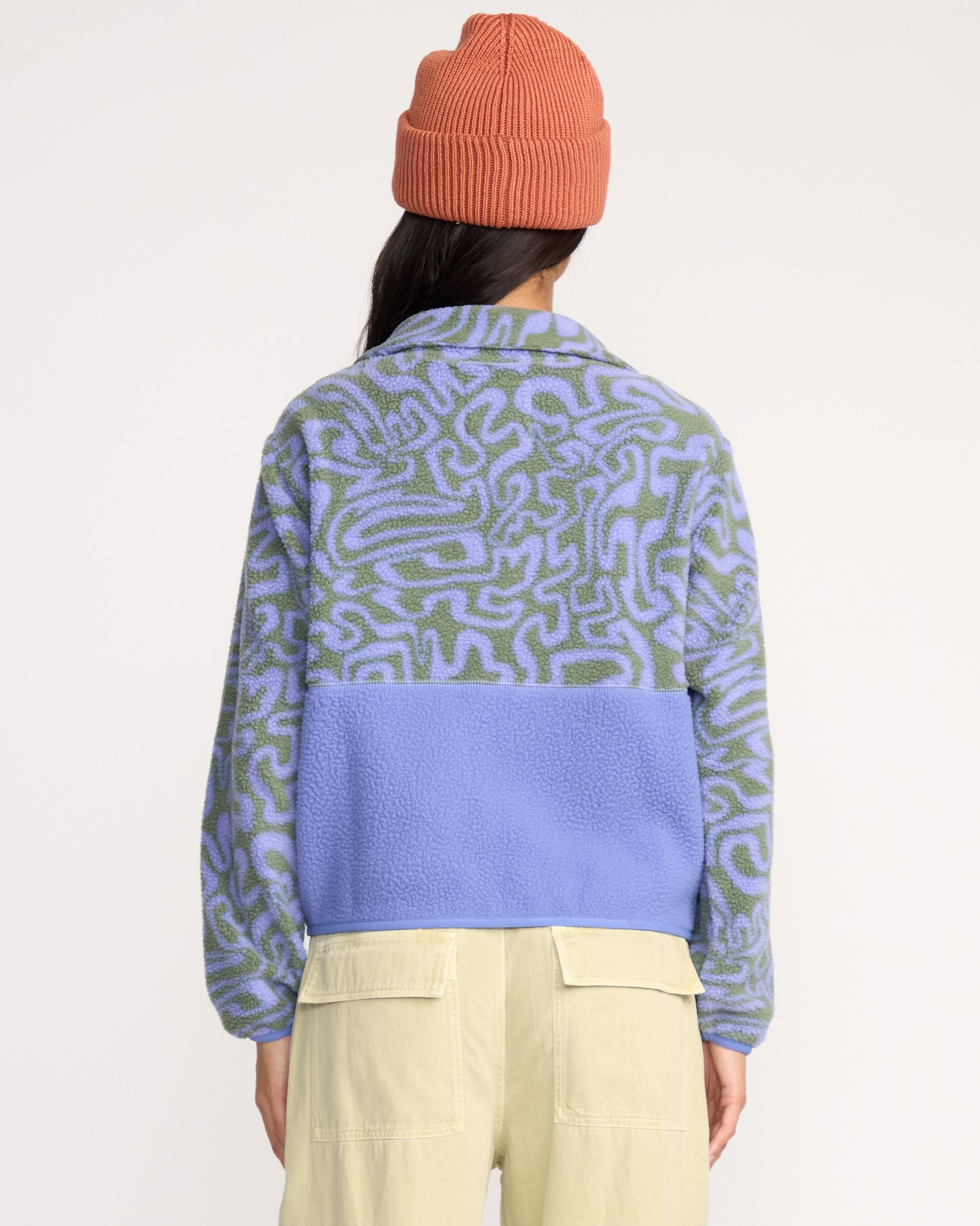 A/Div Rock Jetty Mock Neck Zip Sherpa Fleece - Iris - Image 2