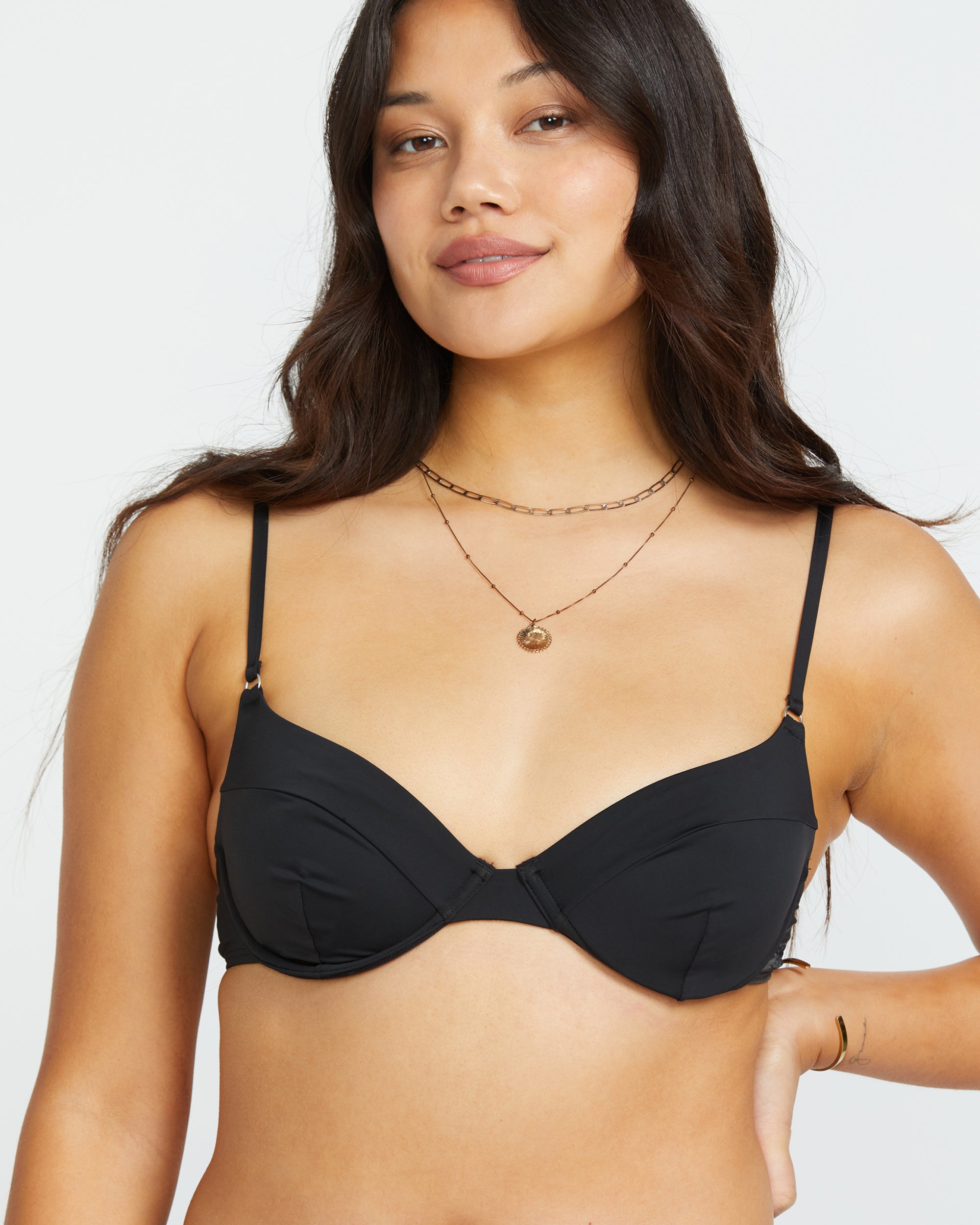 Sol Searcher Morgan Underwire Bikini Top - Black Pebble - Image 2