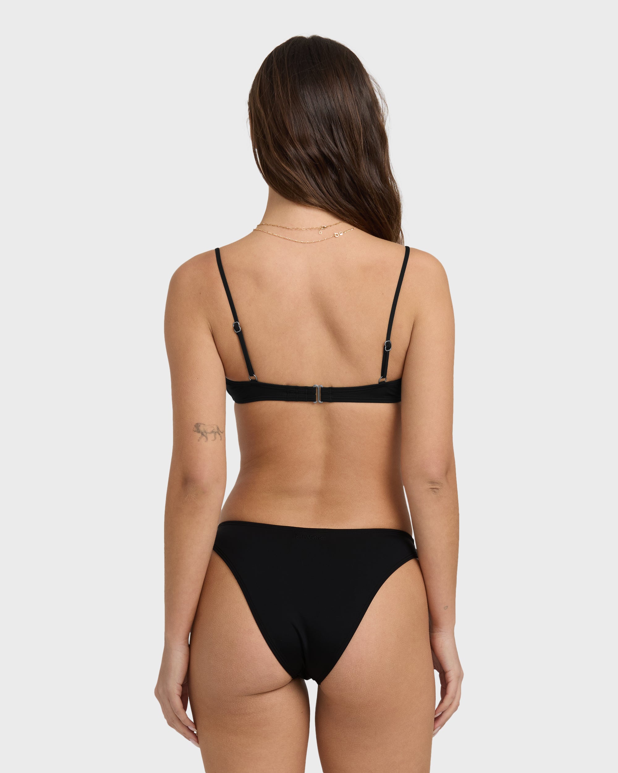 Sol Searcher Jaclyn Crop Bikini Top - Black Pebble - Image 3