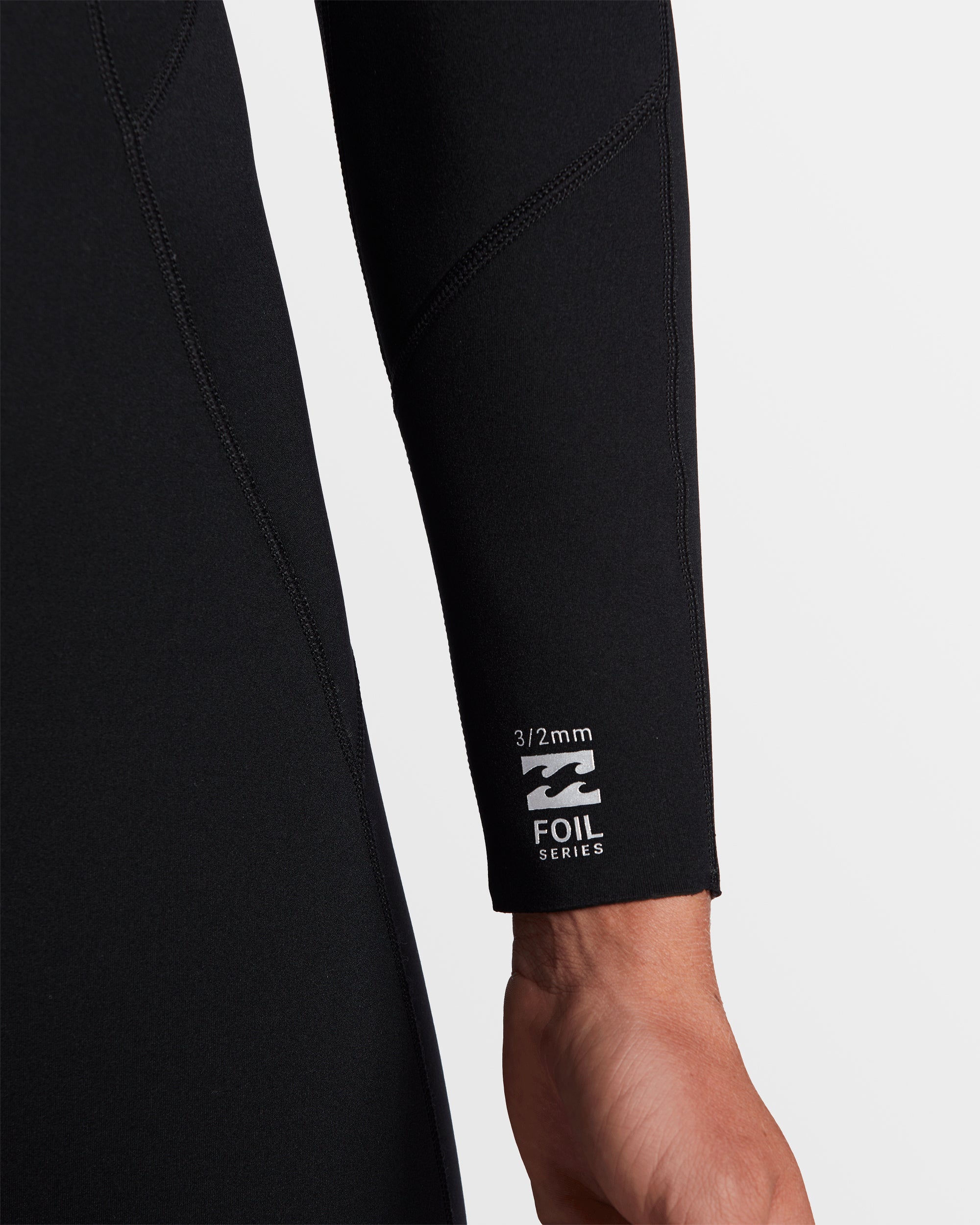 4/3mm Foil GBS Back Zip Wetsuit - Black - Image 4
