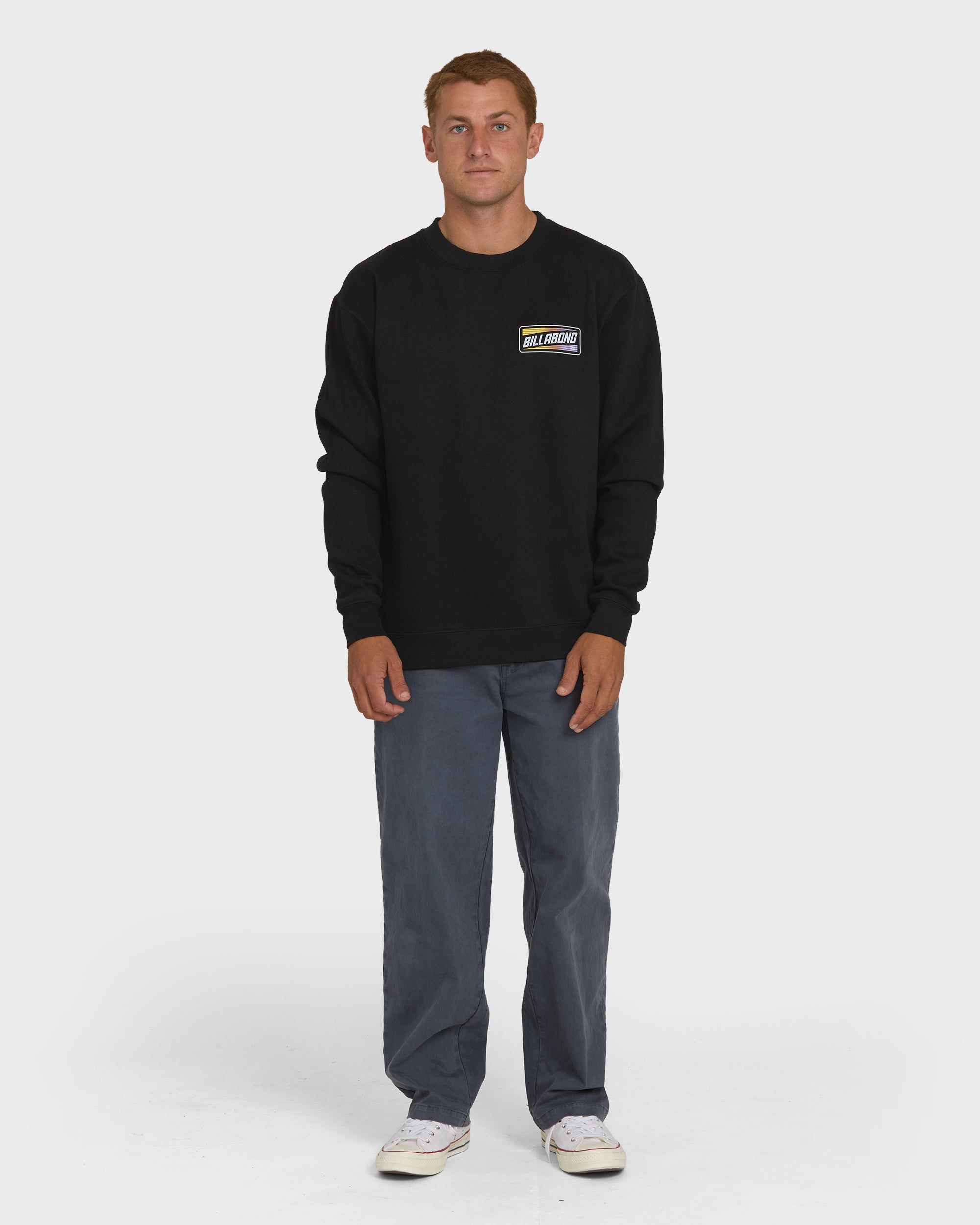 Walled Crewneck Sweatshirt - Black - Image 3