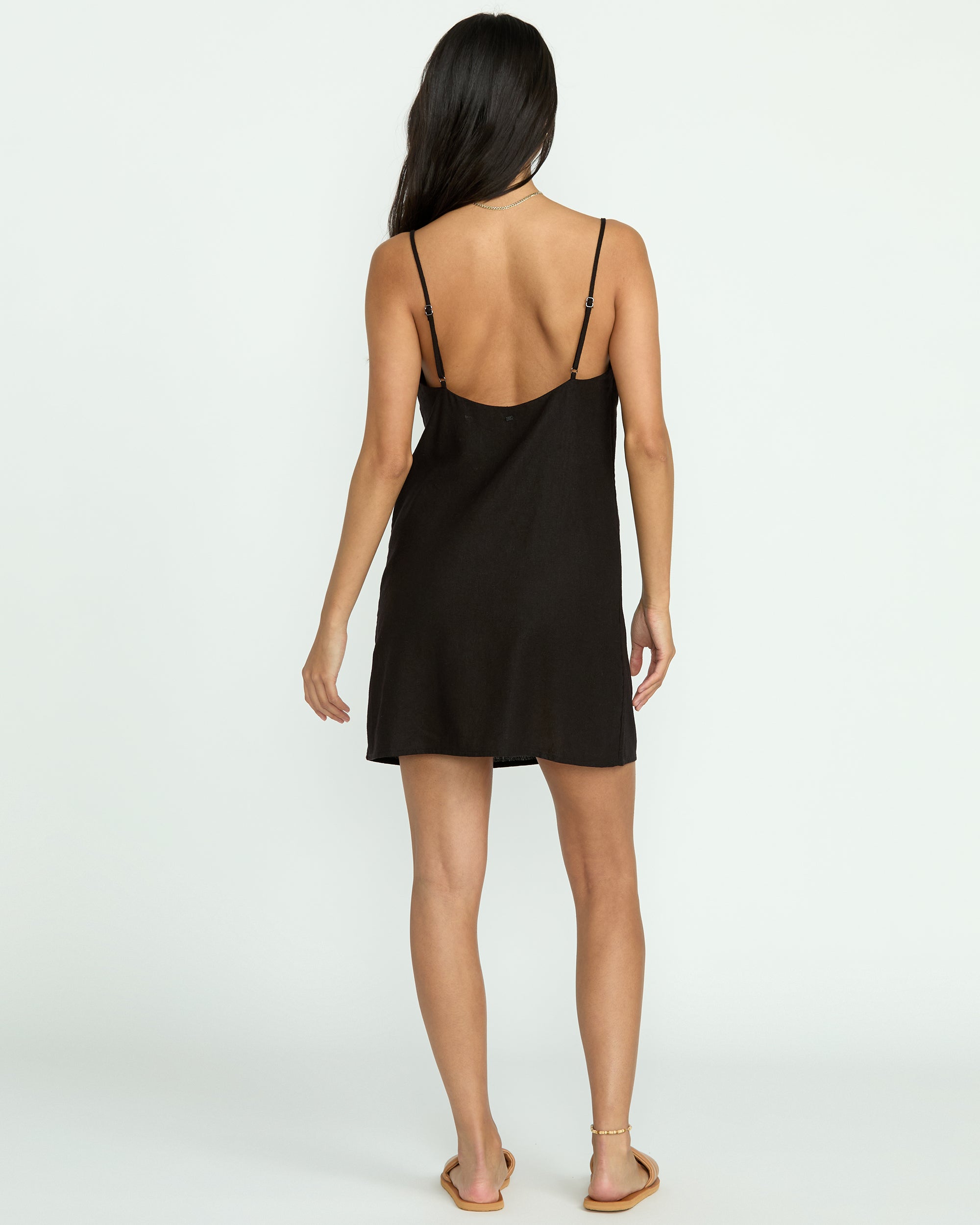 Summer Love Mini Slip Dress - Black - Image 4